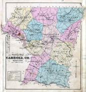 Carroll County Map, Carroll County 1877